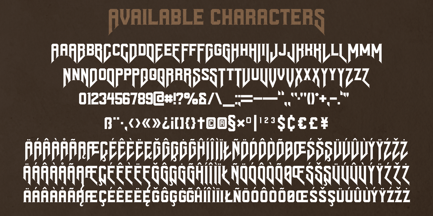 Asgaard Shadow Font preview